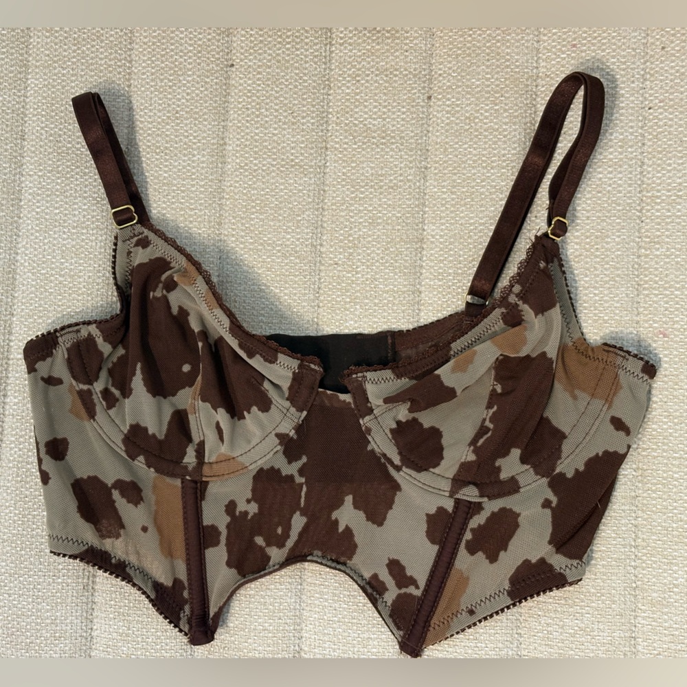 Brown Camouflage Women's Bustier